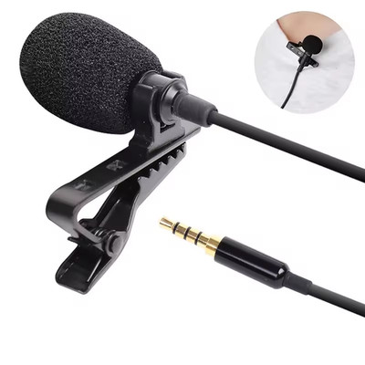 1,5M TRAGBARES MINI LAVALIER MIKROFON ANSTECKMIKROFON 1,5M 4-polig 3,5MM IPAD AN