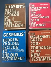 4 Baker Books Englishman's Hebrew +Greek Concordance, Thayer's Lexicon, Gesenius