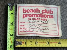 KISS Pass Debut Album Tour July 19 1974 Fayetteville NC BOC Vintage Kiss Aucoin