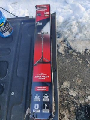 #ad Brand New 2200 Lumen Husky Rechargeable Led Work Light W Tripod Removable Base $93.49