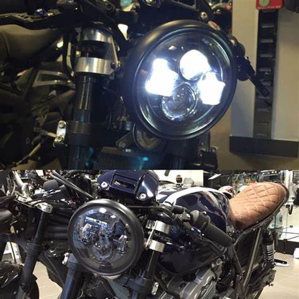Motorcycle 6.5" LED Hi/Lo Headlight For Harley BMW Cagiva Honda NEW Foto 4 de 4