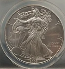 2008 $1 AMERICAN SILVER EAGLE ANACS - MS70 "FIRST DAY OF ISSUE" #0653 of 7498
