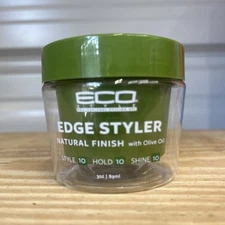 ECO Edge Styler Natural Finish Pomade W/ Olive Oil, Strong Hold, 3 Ounce