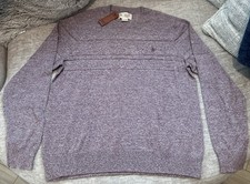 Original Penguin NWT Mens XL Crewneck Sweater Light Plum Marled Cotton 44  