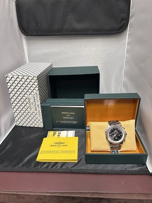 Breitling for Bentley GMT A47362 49mm Chronograph Black Dial Box Papers Watch