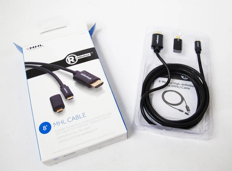 Radioshack MHL 8 Foot Mobile Hi Def Cable Supports Full HD 1080P New in Box - Image 3 of 4