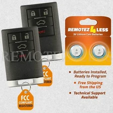 2 For 2010 2011 2012 2013 Cadillac CTS Keyless Entry Remote Car Key Fob