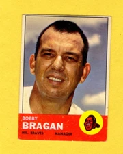 1963 Topps Bobby Bragan #73 Milwaukee Braves VG/EX FREE SHIPPING
