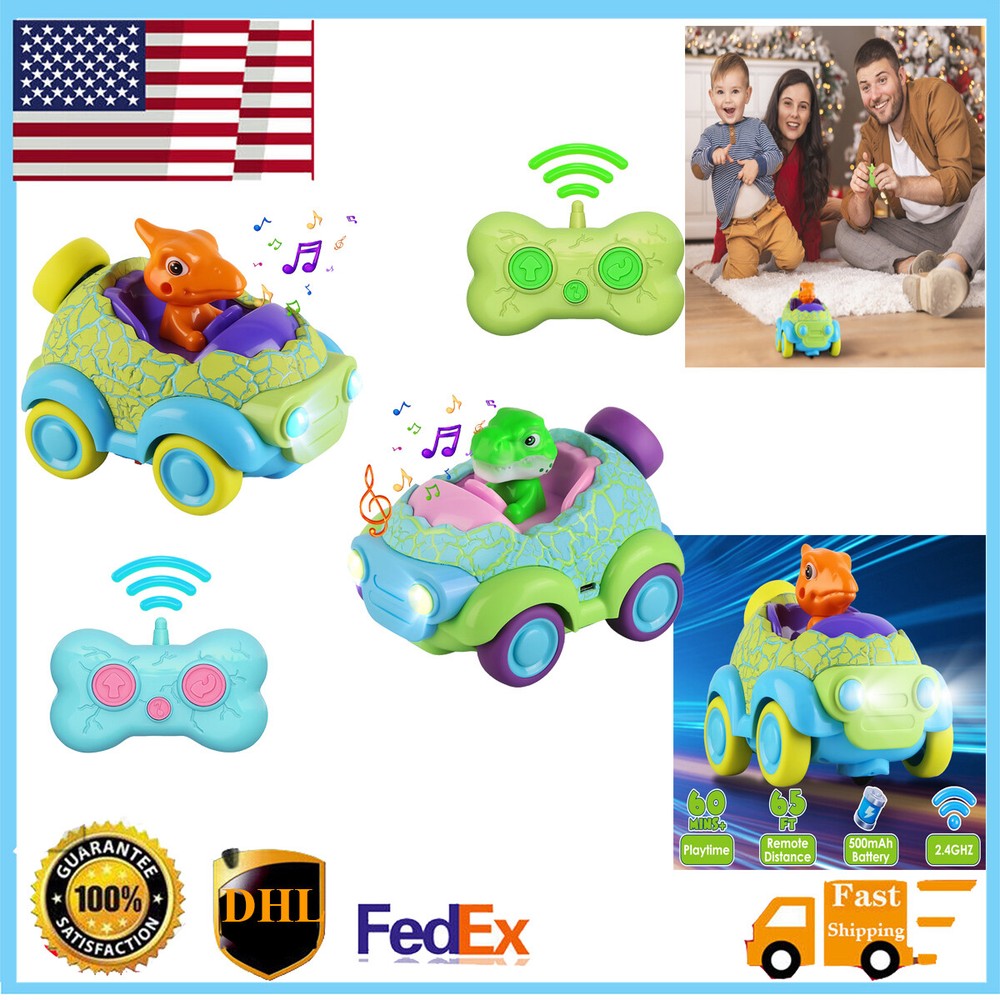 Electric RC Car Toys with Light & Music,Toddler Dinosaur Toys, Figure Truck Race
