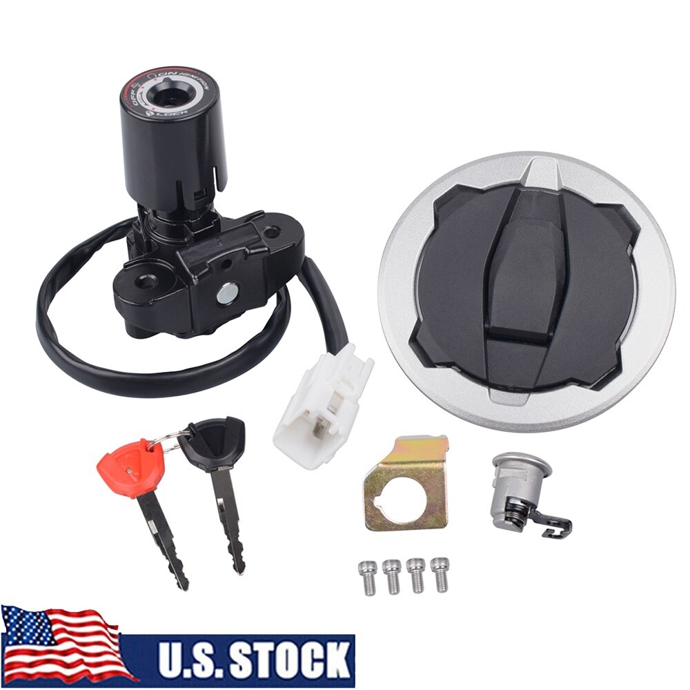 New Ignition Switch Lock Fuel Gas Cap Key Set For Kawasaki Ninja 400 Z400 18-23