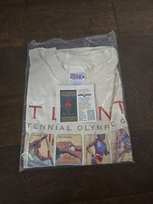 VINTAGE WHITE ATLANTA 1996 CENTENNIAL OLYMPIC GAMES T-SHIRT SIZE XL NEW