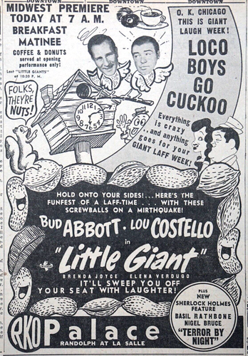 1946 Newspaper Movie Ad - Abbott & Costello, Bing Crosby & Ingrid Bergman - Bild 1 von 3