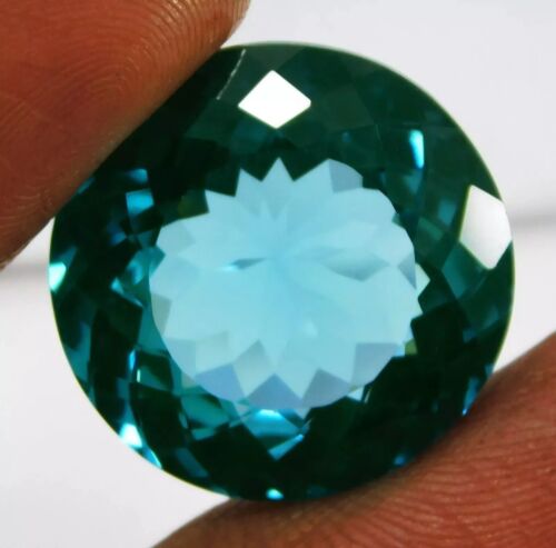Paraiba Green Tourmaline Quality 100 Ct Natural Round Cut Certified Gemstone - Picture 4 of 6