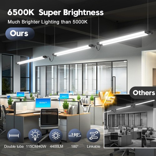 LED Pendelleuchte Feuchtraumleuchte Büroleuchte Lampe Lichtleiste Wannenleuchte - Bild 4 von 42