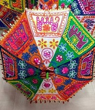 Wholesale Lot of Decorative Umbrella Indian Handmade Vintage Cotton Sun Parasol