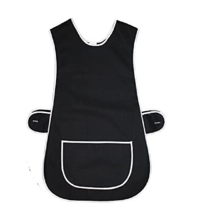 DAMEN FRAUEN WAPPENSCHÜRZE OVERALL KÜCHE PUTZTASCHE, FARBE SCHWARZ
