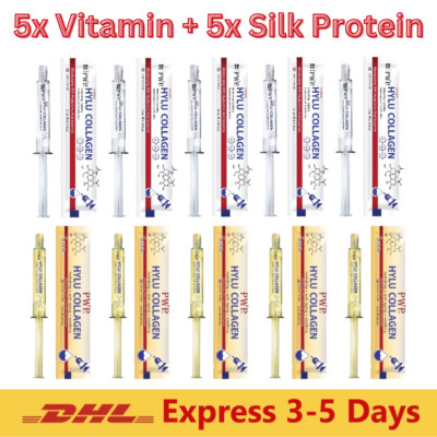 5x + 5x PWP Hylu Collagen Serum Essence Reduce Wrinkles Anti-aging Silk Protein