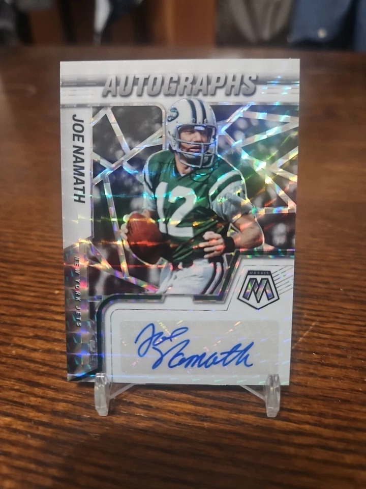 2022 Panini White Mosaic Prizm #AM-JN Joe Namath Auto 7/25 - Image 3 of 4
