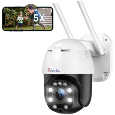 Ctronics 285C 5MP Smart PTZ WiFi-Außenkamera mit 5-fachem Zoom und 30 m