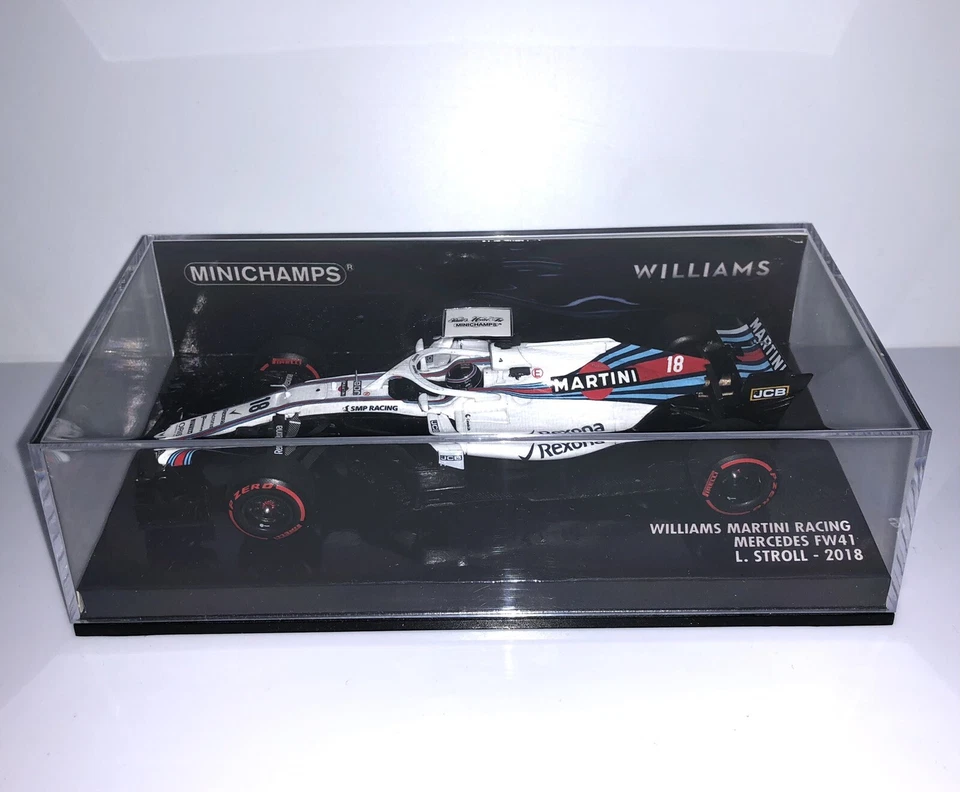 F1 Formula 1 1:43 Williams Martini FW41 Mercedes 2018 Lance Stroll Minichamps - Immagine 2 di 2