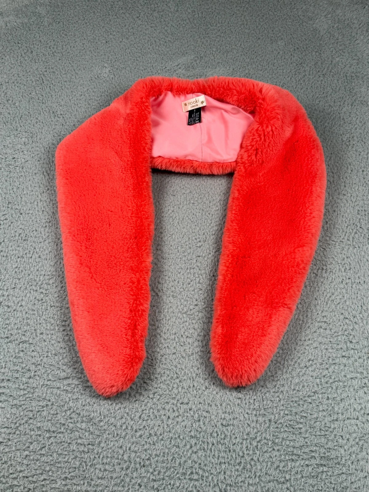 Nooki London Anthropologie Scarf Womens Pink Sherpa Outdoor Winter Fuzzy