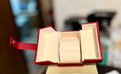OMEGA レザー ボックス 赤 Genuine Omega Red Leather Watch Box Service Travel Case | eBay