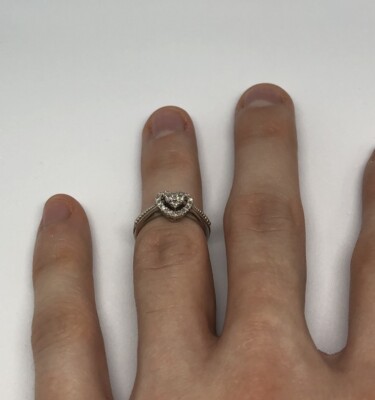 Jared 14k Heart Shaped Ring White Gold