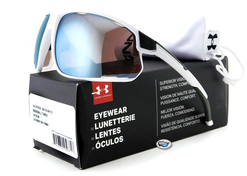 New Under Armour STRIVE Sunglasses | Satin White / Baseball TUNED Mirrored Lens - 第 1/5 張圖片