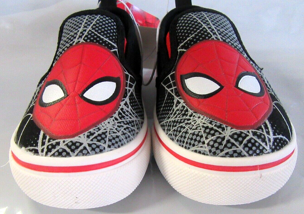 NEW Marvel Spiderman Toddler Slip On Spider Man Shoes Size
