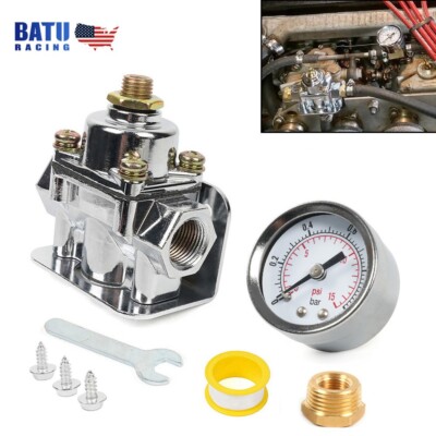 Low Fuel Pressure Regulator Holley Quick Fuel Carburetor Carb 1-4 PSI 12-804-SBG