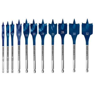 Bosch Flachholz Spatenbohrer SPEED Cut Lochsäge Selbstgreifer Gewindespitze 8-40 mm