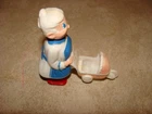 Marx Ramp Walker Grandma Nanny W/ Baby Stroller Buggy Hong Kong Vintage 1960's