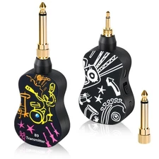 B9 Wireless Guitar Transmitter Receiver System 2.4GHz Audio Transmitter and R...
