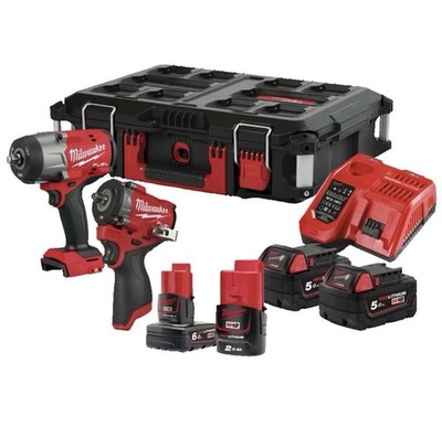 Milwaukee M18FPP2AQ2-564P 18V 1/2'' / 12V 3/8'' Benzin Schlagschrauber Twin Kit
