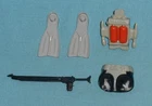 vintage G.I. GI JOE gijoe TORPEDO WAIST body part WEAPONS lot #1 gun scuba tank