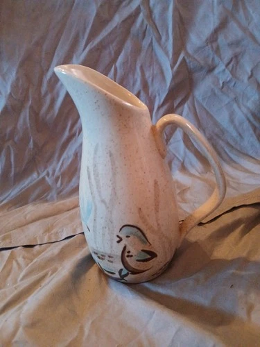 Red Wing Bob White Quail Creamer 14oz 7" Mid-Century Pottery Pitcher Jug Vintage