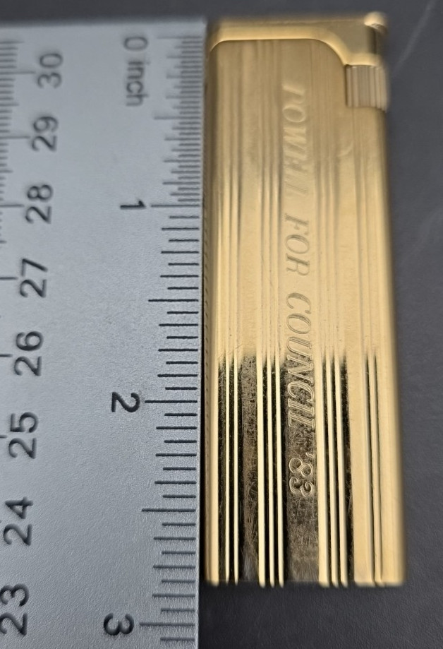 Gold Tone Engraved Has Spark!!