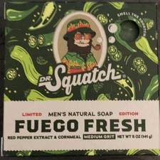 Dr. Squatch Limited Edition Soap Bricc - Fuego Fresh Made In USA RARE