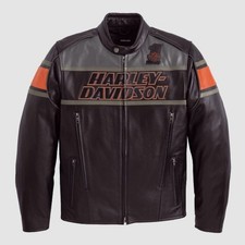 Harley Davidson Original Cowhide Leather Jacket, Biker Cruising Motorbike Jacket