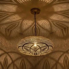 11.8in Moroccan Turkish Pendant Light Ceiling Lamp Hanging Chandelier Open Box