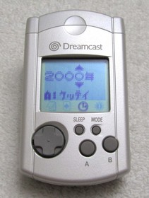 Official Sega Dreamcast Pearl White VMU Visual Memory Card Unit /w Cap JP