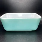Vintage PYREX Refrigerator Dish Turquoise Aqua Robin’s Egg Blue 502 No Lid