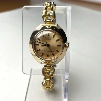TIMEX Vintage Hand-Winding Watch Gold Water Resistant Collectible Design