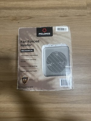 Pelonis PSH08F1AWW 1500W 3-Speed Electric Fan-Forced Space Heater, White