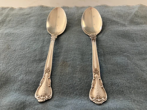 (2) Gorham Chantilly Sterling Silver Tea Spoons 5-3/4" A1 Condition