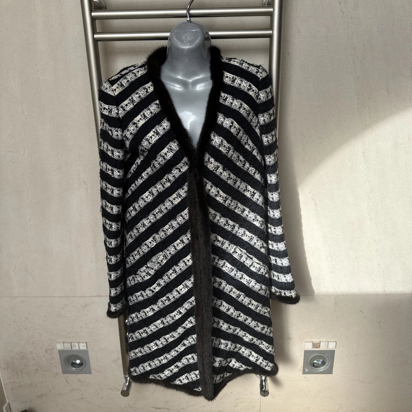 Chanel — Chanel designer Mink Accent Coat size 38 uk 8-10 S great condition LIMITED EDITI