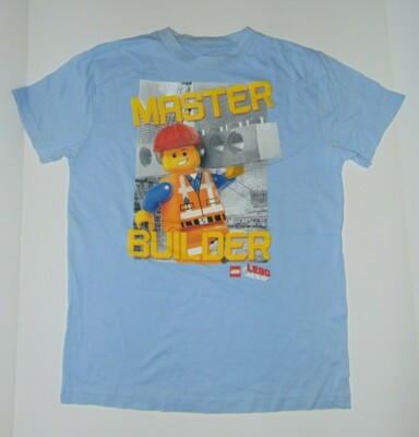 Lego Master Builder Tshirt Lt Blue Boys Size 10/12