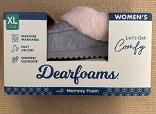 New Dearfoams Light Heather Grey Slippers XL Women s 11-12