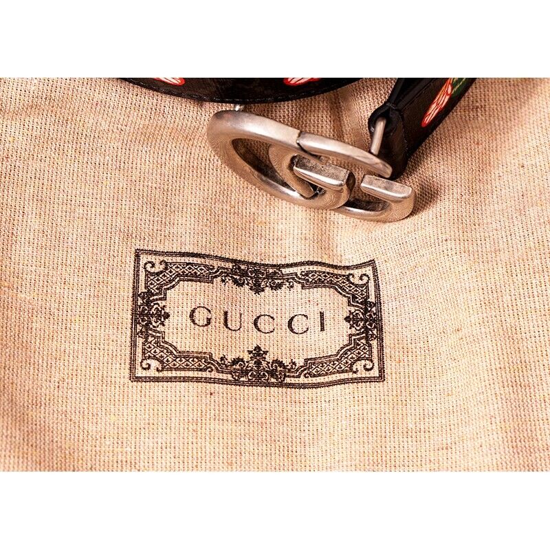 90/36 NEW $570 GUCCI Men's Black/Gray Supreme Coated Canvas 90/36 NEW $570 GUCCI Men's Black/Gray Supreme Coated Canvas