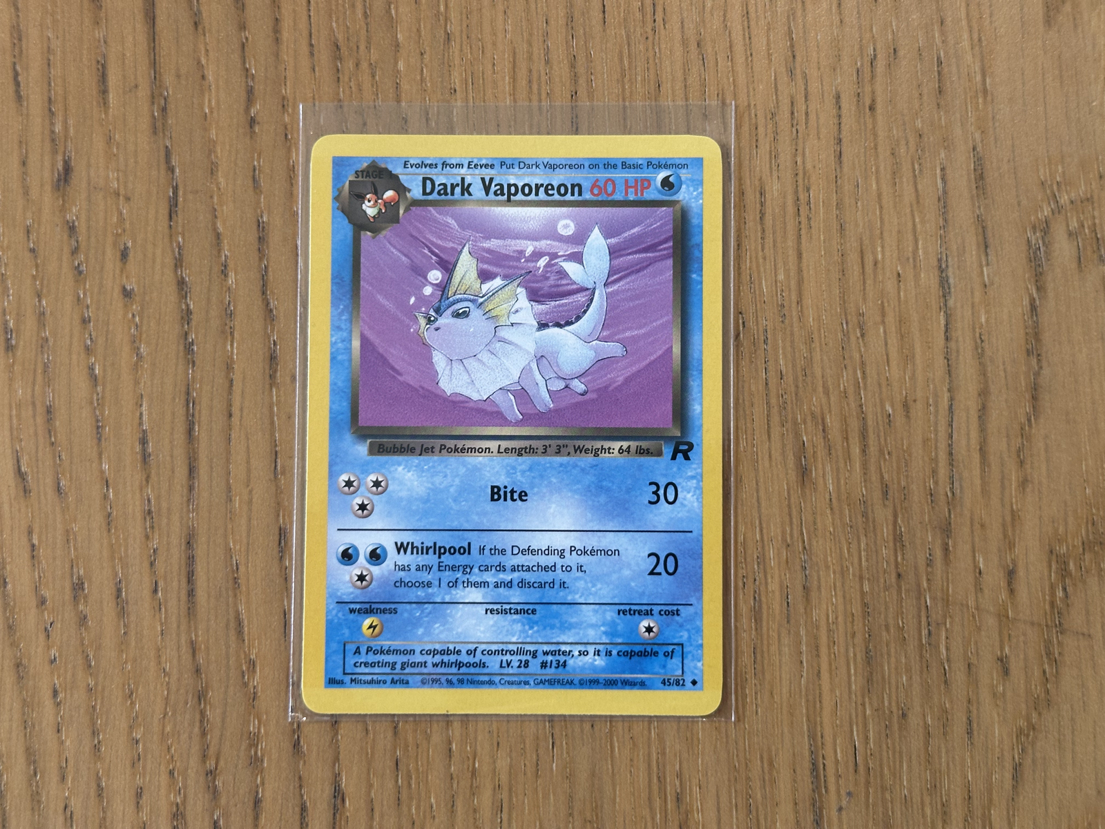 Dark Vaporeon 45/82 UC TCG Team Rocket Pokemon Card NM